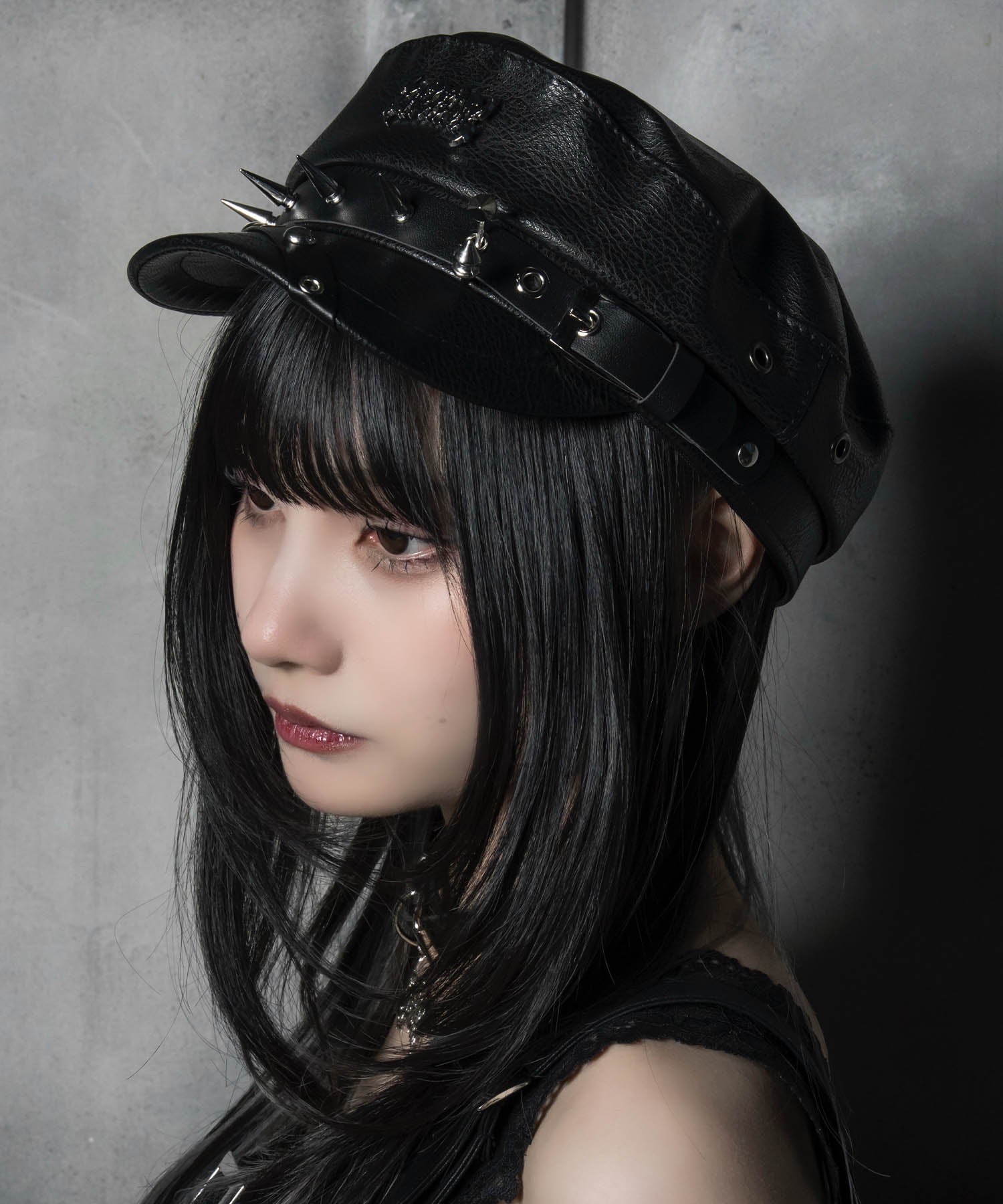 レザースタッズキャスケット