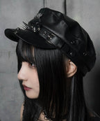 レザースタッズキャスケット