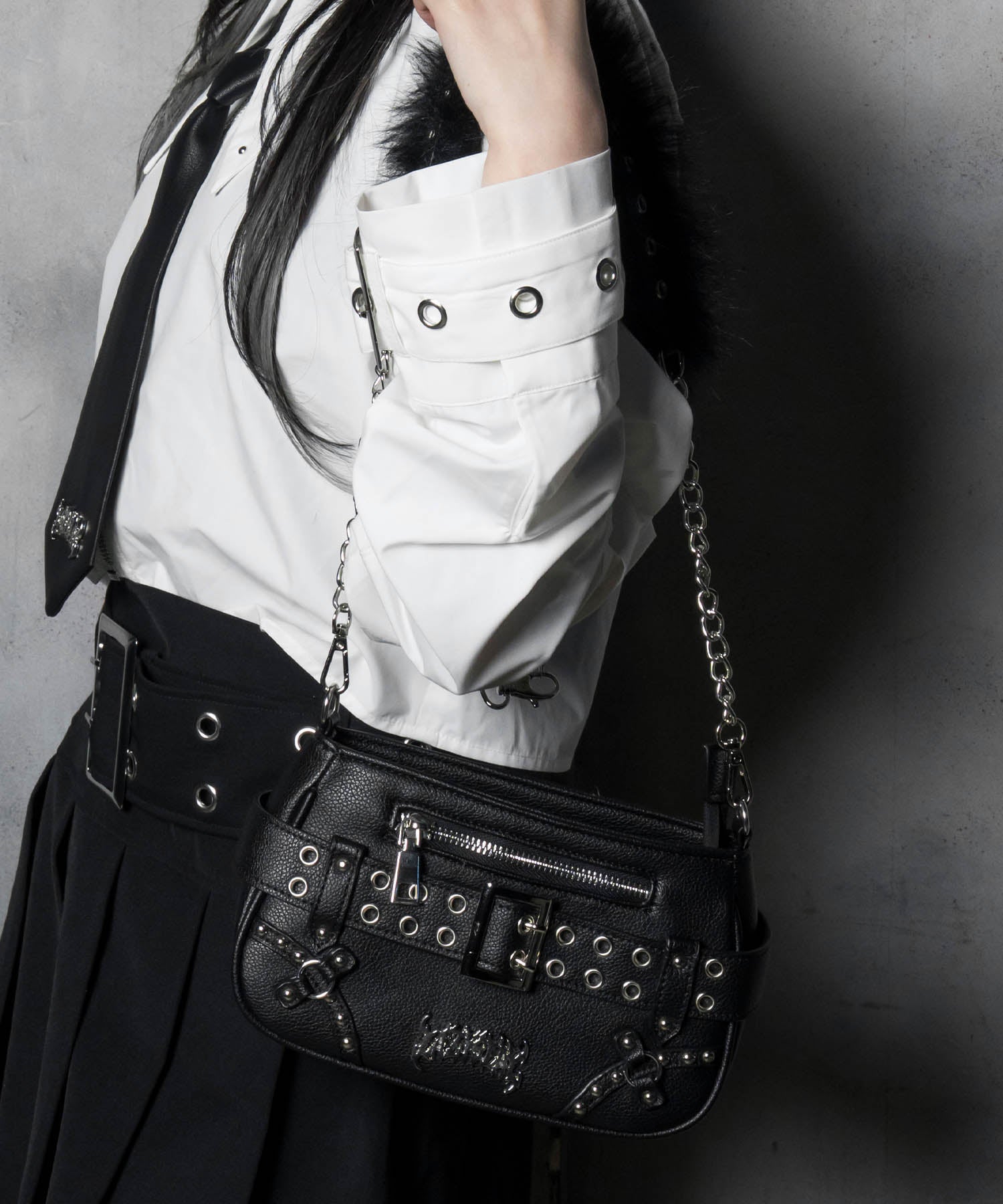 ファーチェーンベルトミニバッグ