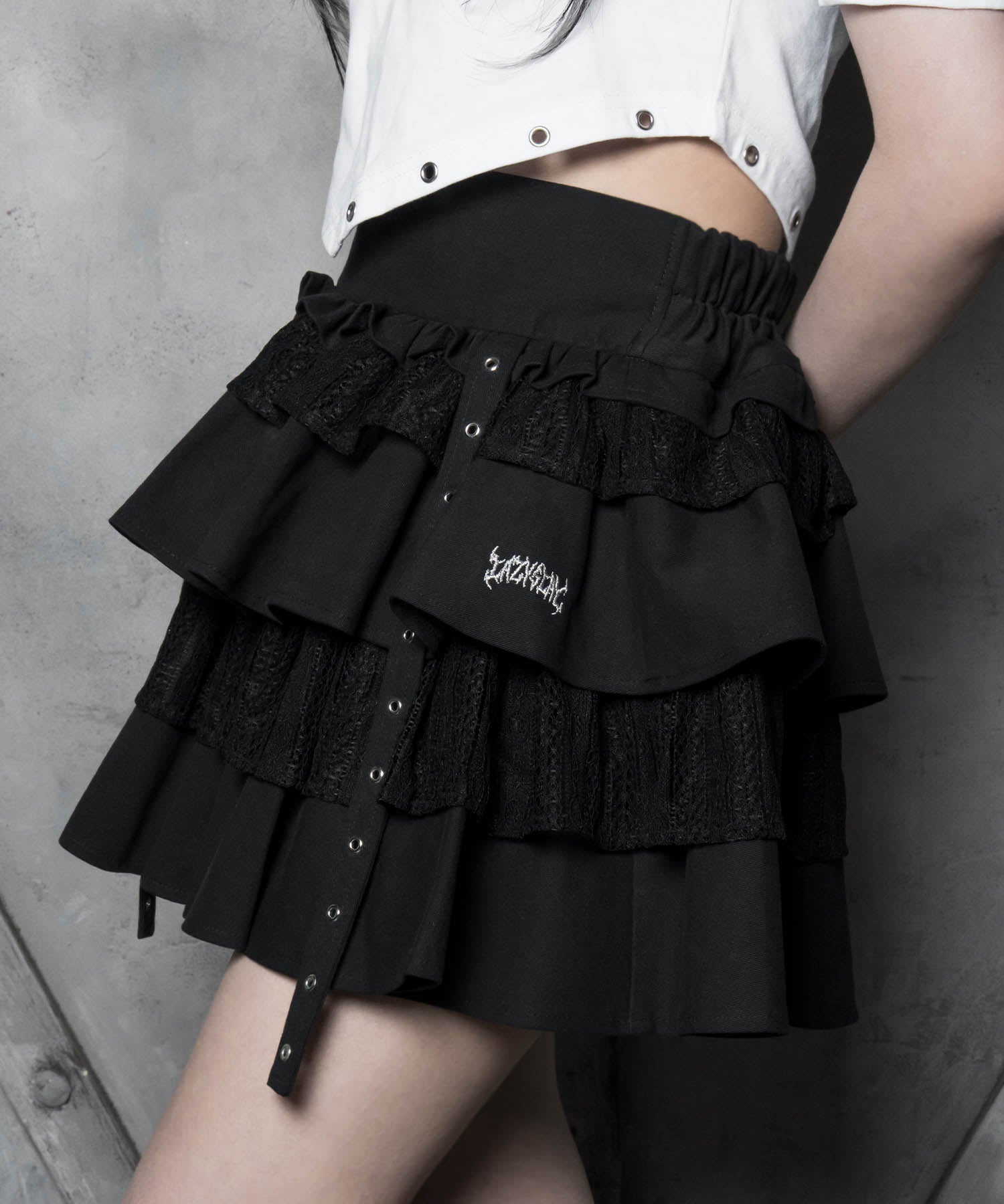 レースレイヤードスカート