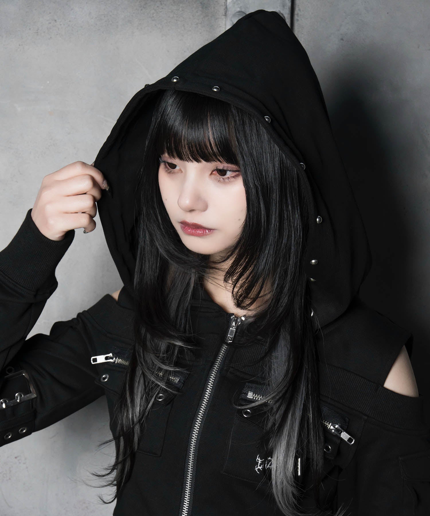 フード付きカットパーカー