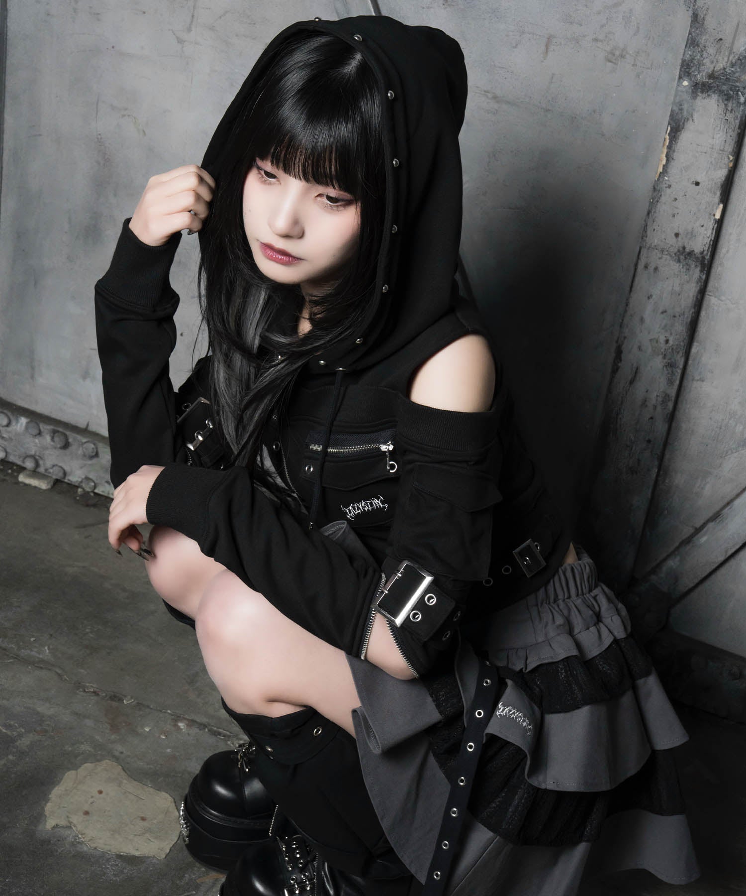 フード付きカットパーカー