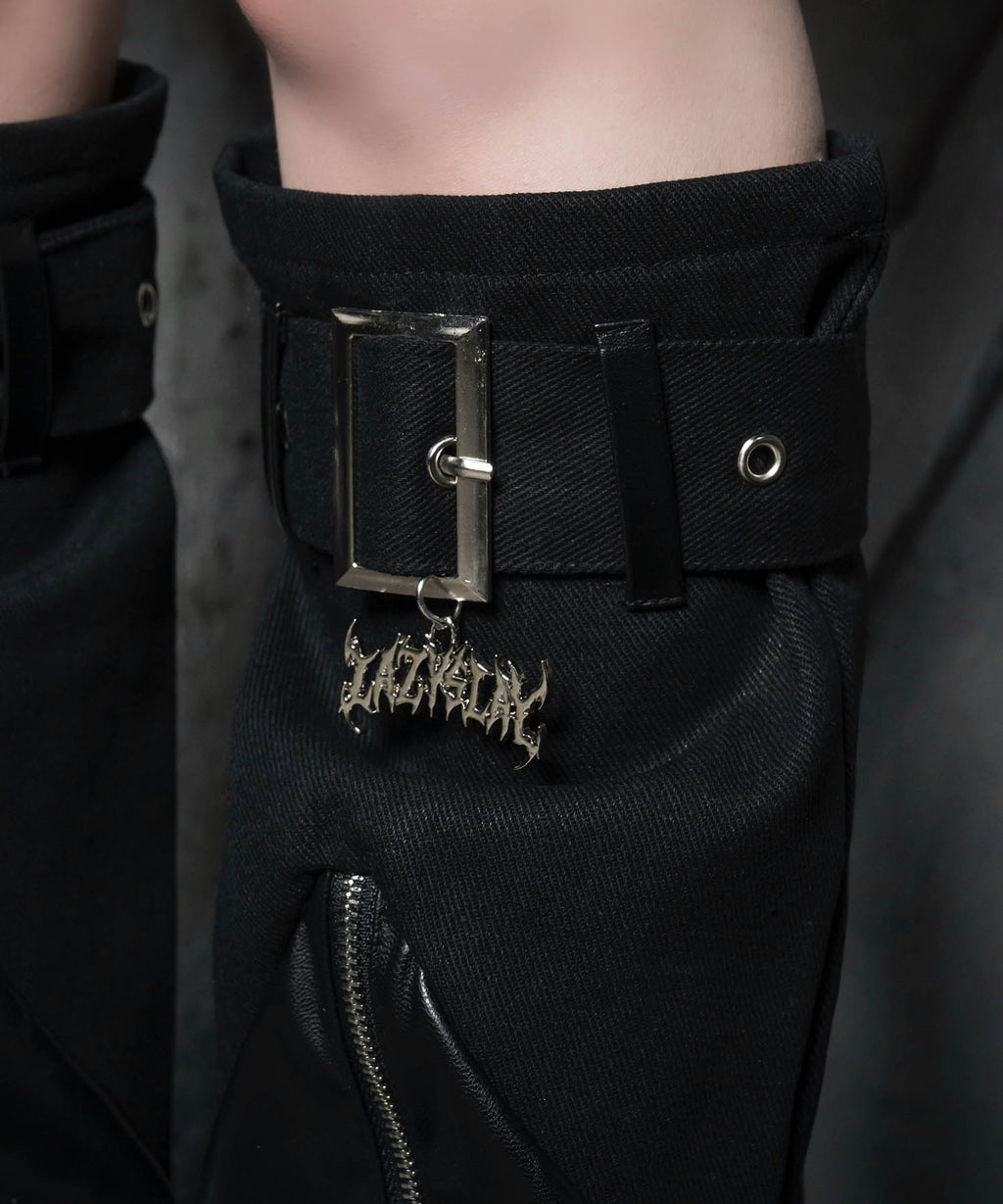 レザージップレッグウォーマー