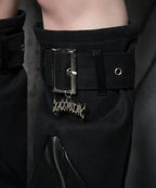 レザージップレッグウォーマー