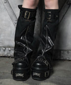 レザージップレッグウォーマー