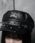 レザースタッズキャスケット