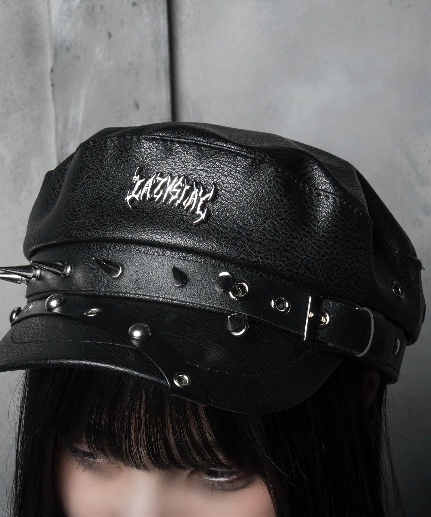 レザースタッズキャスケット