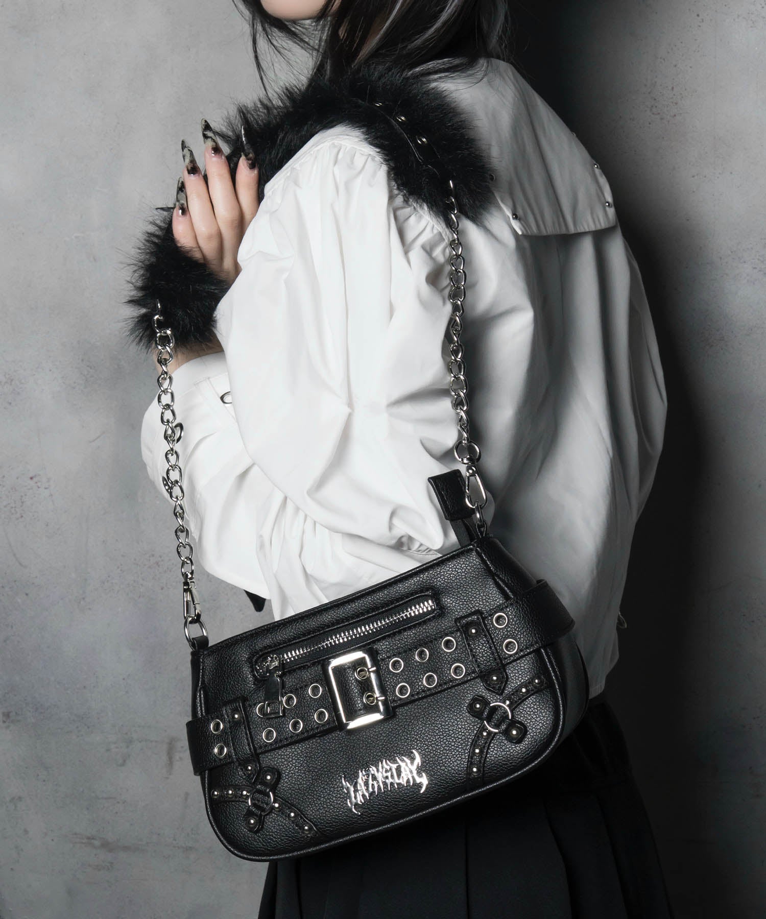 ファーチェーンベルトミニバッグ