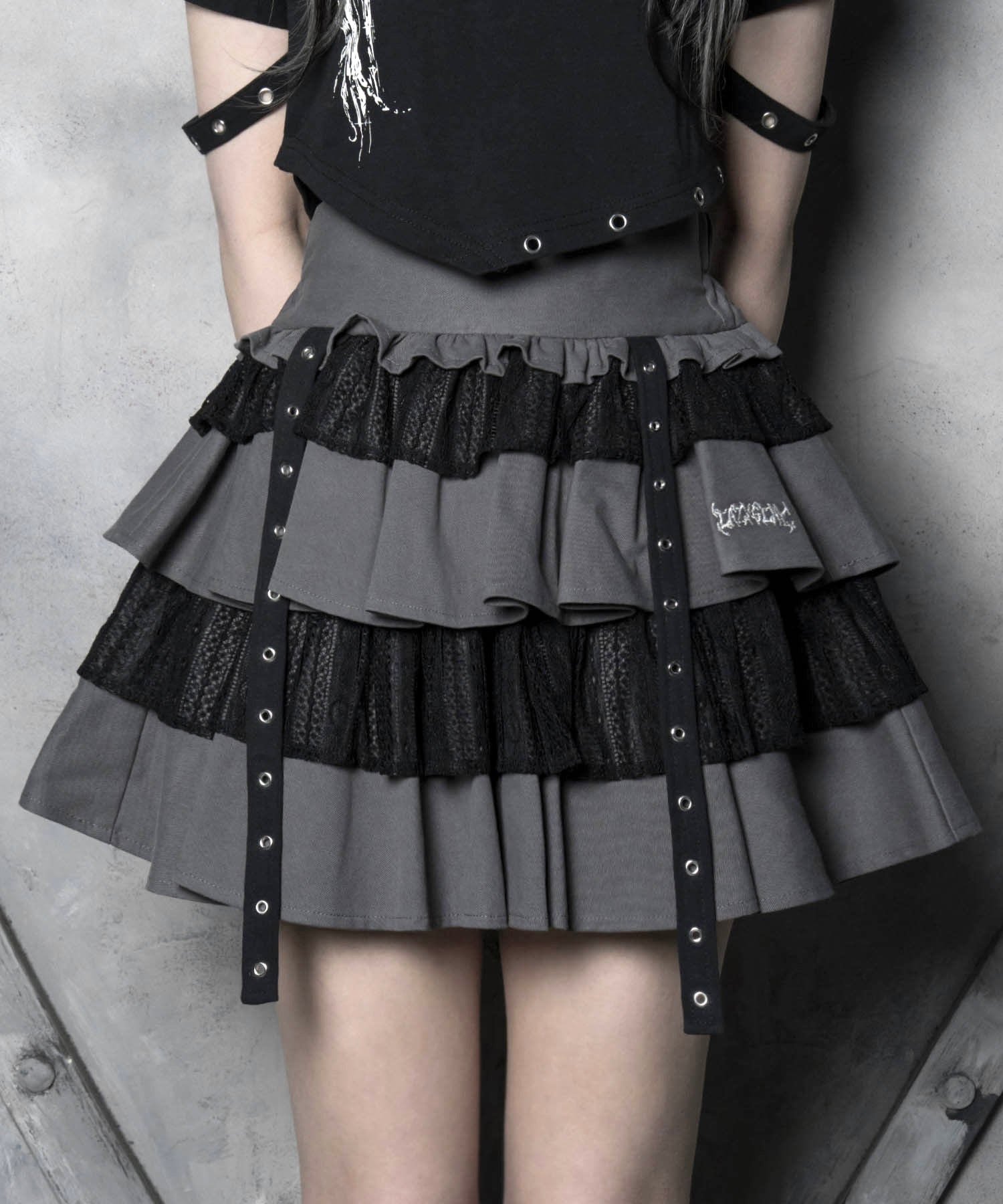 レースレイヤードスカート