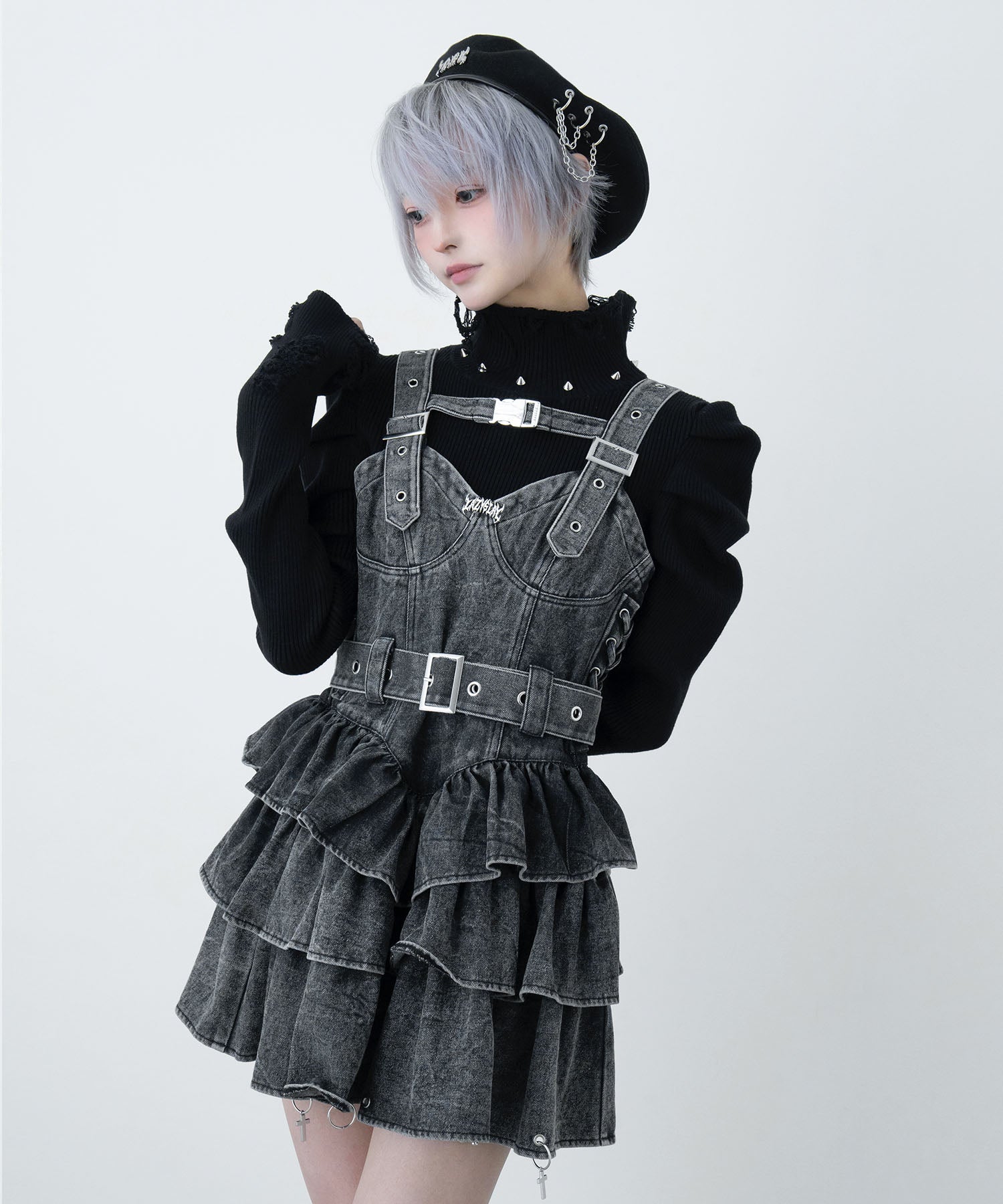 lazay デニムチャームワンピ（F583） デニムチャームワンピ – LAZYSLAY