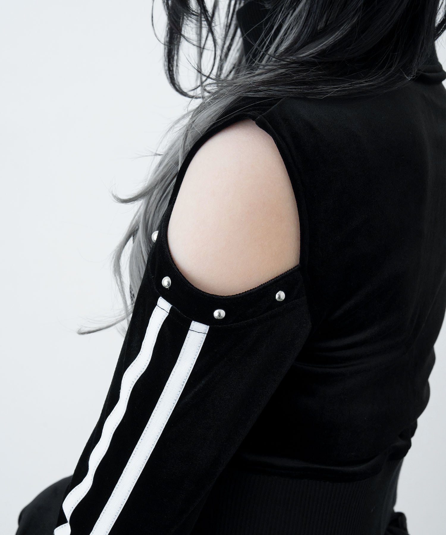 LAZYSLAY ベロアライントップス　ブラック ベロアライントップス – LAZYSLAY
