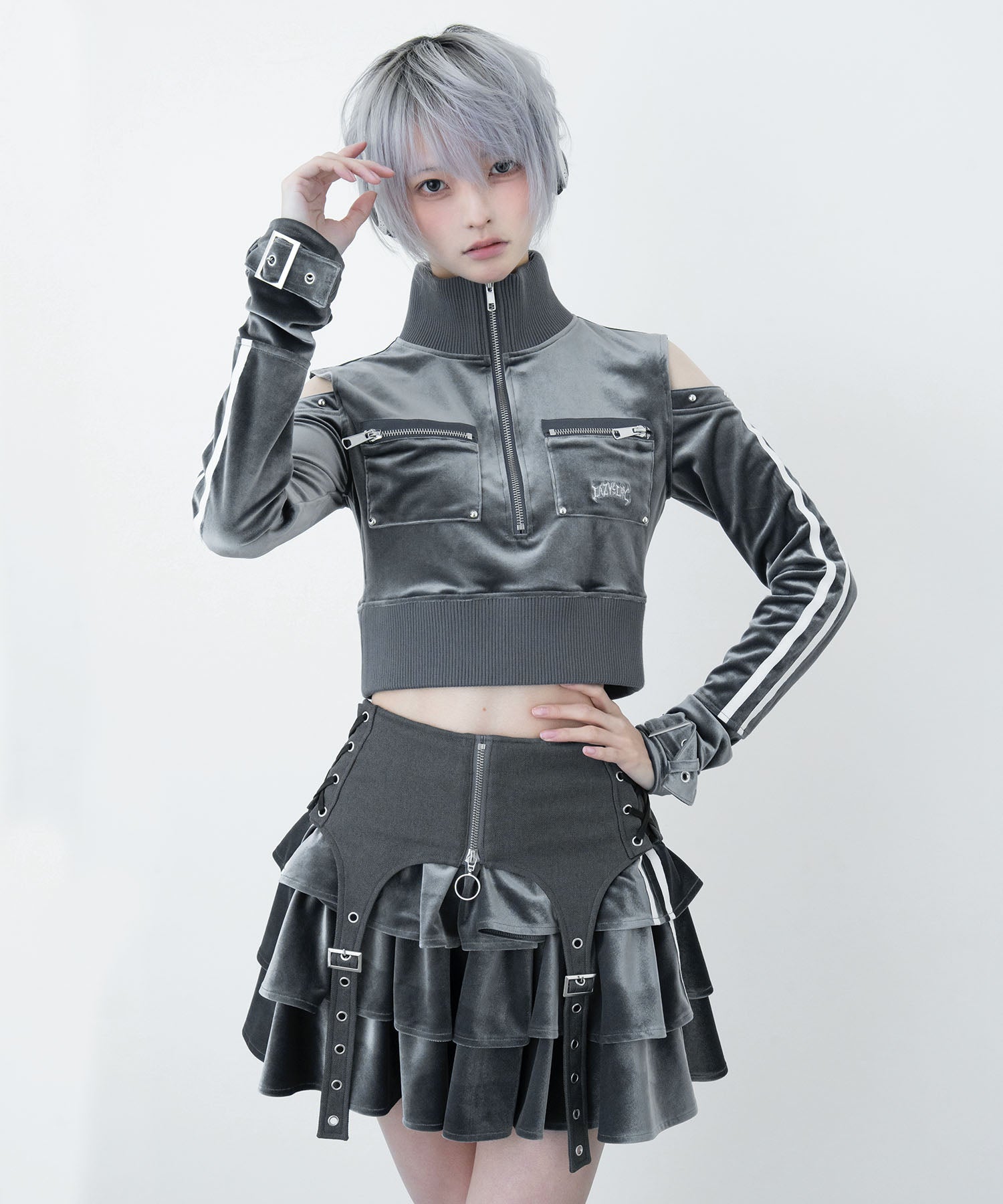 ベロアライントップス