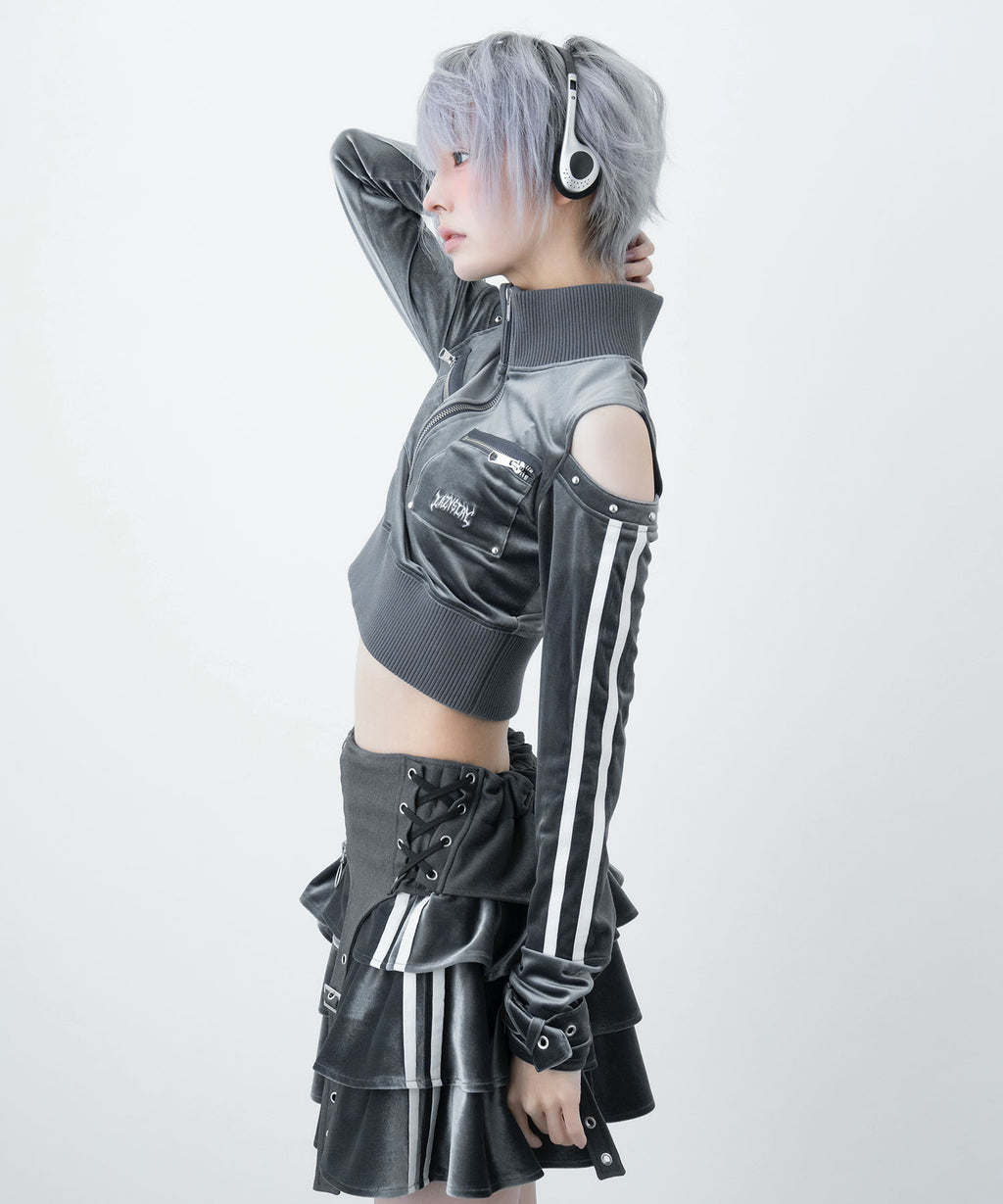 ベロアライントップス